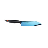 Nóż japoński Santoku w kolorze niebieskim o długości 18 cm | KASUMI, K-22018-B