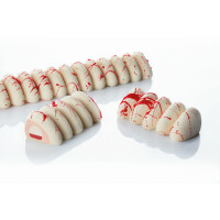 Silikonowa forma do monoporcji - 400x300 mm, 5 szt. x 360x50x36 mm, 410 ml - PX4320S | PAVONI, Plummy