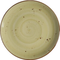 Talerz płytki z oliwkowej porcelany o średnicy 24 cm | FINE DINE, Kolory Ziemi Olive
