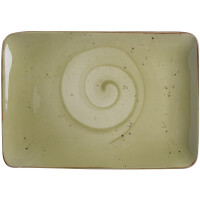 Talerz prostokątny z oliwkowej porcelany, 30x20 cm | FINE DINE, Kolory Ziemi Olive