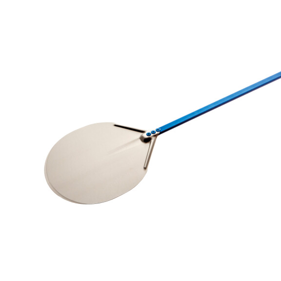 Łopata do pizzy okrągła o średnicy 33 cm, długość: 180 cm | GI.METAL, Azzurra