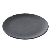 Talerz okrągły 32 cm, czarny | REVOL, Basalt