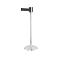 Stojak odgradzający z taśmą o wysokości 95 cm – czarny | TOM-GAST, T-92B