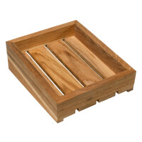 Ukośna drewniana skrzynka na pieczywo do systemu bufetowego GN 1/2 6,5 cm | VERLO, V-12011
