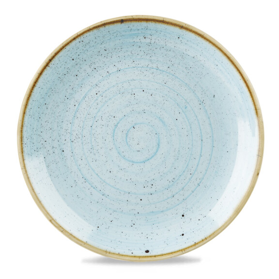 Porcelanowy płytki talerz o średnicy 32,4 cm | CHURCHILL, Studio Prints Raku Topaz Blue