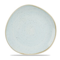 Porcelanowy płytki talerz o organicznym kształcie i średnicy 28,6 cm | CHURCHILL, Duck Egg Blue