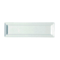 Talerz płaski - prostokątny 21x7 cm, biała porcelana | RAK, Classic Gourmet