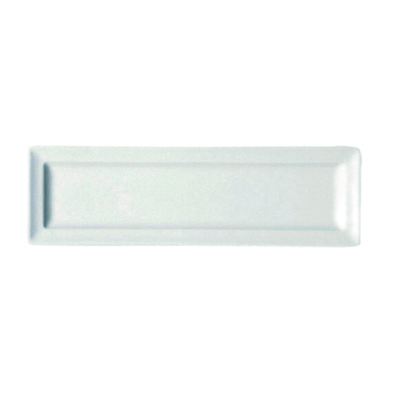 Talerz płaski - prostokątny 21x7 cm, biała porcelana | RAK, Classic Gourmet