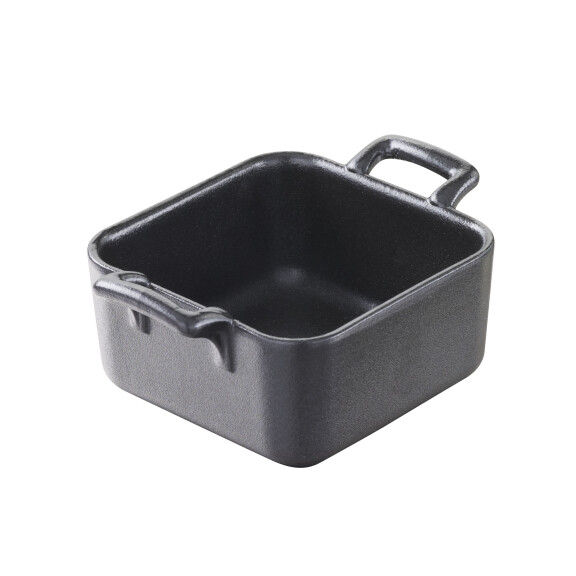 Mini naczynie, kwadratowe 7x7 cm, czarna porcelana | REVOL, Belle Cuisine Noir