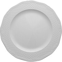 Talerz płytki z białej porcelany o średnicy 24 cm | LUBIANA, Afrodyta