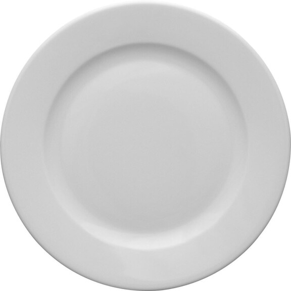 Talerz płytki z białej porcelany o średnicy 24,5 cm | LUBIANA, Kaszub/Hel