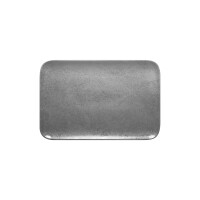 Talerz prostokątny 33x22 cm, szara porcelana | RAK, Shale