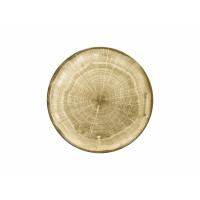 Brązowy talerz płaski 29 cm, porcelana | RAK, Woodart