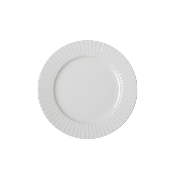 Talerz płaski o średnicy 21 cm, biała porcelana | RAK, Metropolis