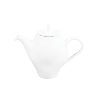 Biały dzbanek z pokrywką 400 ml, porcelana | RAK, Lyra