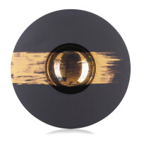 Czarny, okrągły talerz 30,3 cm, dekor – złota smuga | REVOL, Solid