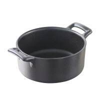 Naczynie okrągłe, głębokie 18,5 cm, czarna porcelana | REVOL, Belle Cuisine Noir