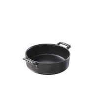 Naczynie okrągłe, głębokie 12 cm, czarna porcelana | REVOL, Belle Cuisine Noir