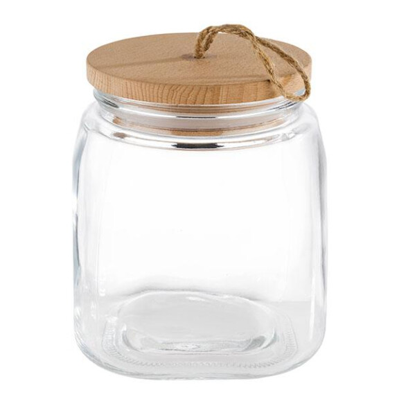 Słoik szklany z drewnianą pokrywką, 2,5 l | APS, Woody