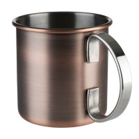 Kubek ze stali nierdzewnej w miedzianym kolorze o pojemności 0,45 l | APS, Moscow Mule