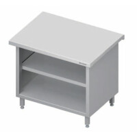Stanowisko neutralne zabudowane z dwoma półkami, płyta wierzchnia ze stali nierdzewnej, 1100x735x880 mm | STALGAST, ST 234