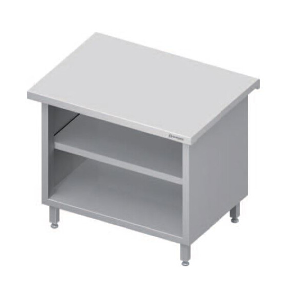 Stanowisko neutralne zabudowane z dwoma półkami, płyta wierzchnia ze stali nierdzewnej, 1100x735x880 mm | STALGAST, ST 234