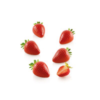 Zestaw form do przygotowania deseru na zimno - 15 szt., 30 ml, 48x37x33 mm - Fragola 30 | SILIKOMART, 3D Fruits