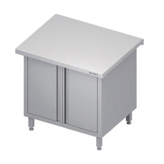 Stanowisko neutralne zabudowane, drzwi skrzydłowe, płyta wierzchnia ze stali nierdzewnej, 700x735x880 mm | STALGAST, ST 236