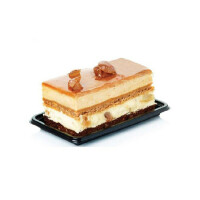 Zestaw czarnych podstaw do przechowywania ciast, ciastek, deserów i pralin - 100 szt., 80x50 mm | SILIKOMART, Small Tray Rectangular