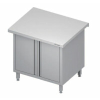 Stanowisko neutralne zabudowane, drzwi skrzydłowe, płyta wierzchnia z granitu, 900x735x880 mm | STALGAST, ST 236