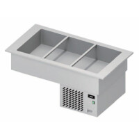 Wanna chłodnicza sałatkowa 3xGN1/1, płyta ze stali nierdzewnej, 1155x620x510 mm | STALGAST, ST 305