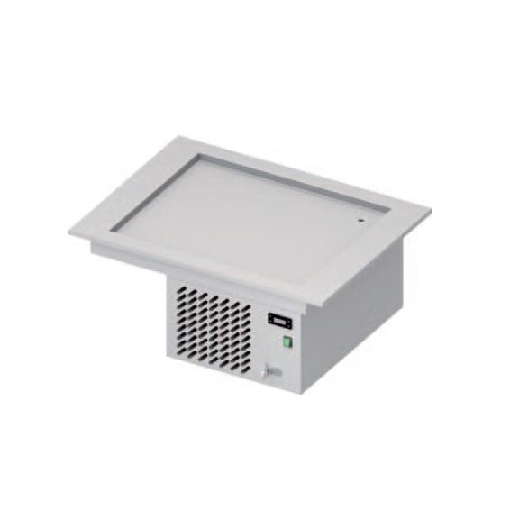 Płyta chłodnicza ekspozycyjna ze stali nierdzewnej 2xGN1/1, 830x620x440 mm | STALGAST, ST 310
