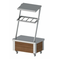 Pomocnik kelnerski mobilny, płyta laminowana, 4xGN1/4, 860x575x1580 mm | STALGAST, ST 261