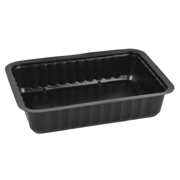 Czarny pojemnik 1-komorowy do zgrzewu, 137x96x66 mm – 480 ml, 1600 szt. | CHEFFY, Alphacel CL 500 N