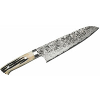 Ręcznie kuty nóż Santoku 18cm R-2 | TAKESHI SAJI, H-R2D-SA-180WBB