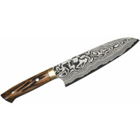Ręcznie kuty nóż Santoku 18cm VG-10 | TAKESHI SAJI, H-V10D-SA-180YBB