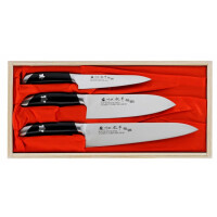 Zest 3 noży Szefa+Santoku+uniw | SATAKE, Sakura