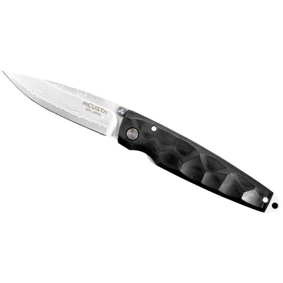 Nóż składany 6,5cm | MCUSTA, Shinra Emotion 2 Black Pakka Damascus