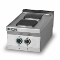 Kuchnia elektryczna dwupłytowa 4,8 kW, 400x700x280 mm | LOZAMET, L700.KE2