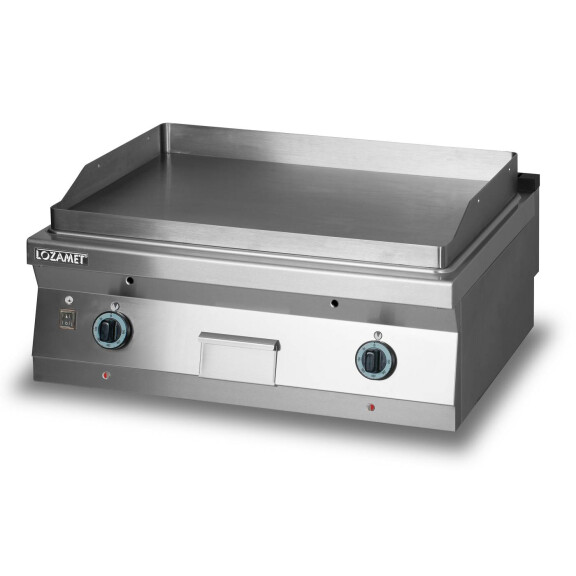 Płyta grillowa gazowa, gładka, 8 kW, 800x700x280 mm | LOZAMET, L700.GPG800G