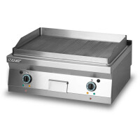 Płyta grillowa elektryczna, ryflowana, 8,1 kW, 800x700x280 mm | LOZAMET, L700.GPE800R