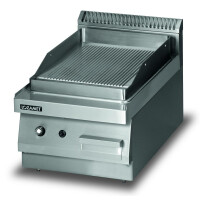 Płyta grillowa gazowa, ryflowana, 4 kW, 400x650x270 mm | LOZAMET, LGG220