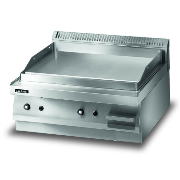 Płyta grillowa gazowa, gładka, 8 kW, 700x650x270 mm | LOZAMET, LGB630