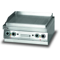 Płyta grillowa elektryczna, ryflowana, 6,8 kW, 700x650x270 mm | LOZAMET, LEG620