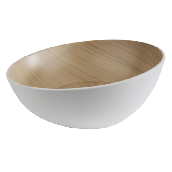 Miska do serwowania ø215x85 mm, biało-żółta | APS, Frida Lock