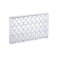 Forma z poliwęglanu na połowę jajka czekoladowego - 32 szt. x 7g, 22x32 mm - 20U032N | MARTELLATO, Half Egg Moulds