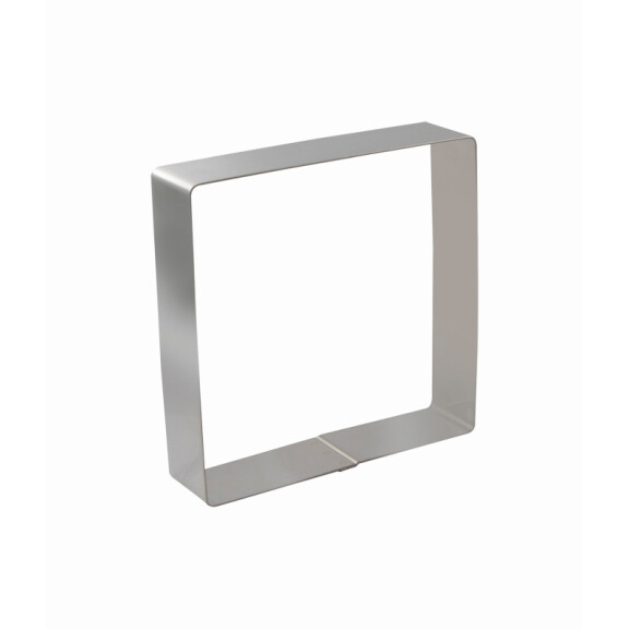 Kwadratowy rant cukierniczy - 262 mm x 262 mm x 40 mm - 5H4X26 | MARTELLATO, STAINLESS STEEL BANDS