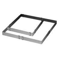 Prostokątny rant cukierniczy regulowany - 305x305 - 570x560 h=50 mm - RETSPECIAL2 | MARTELLATO, STAINLESS STEEL BANDS