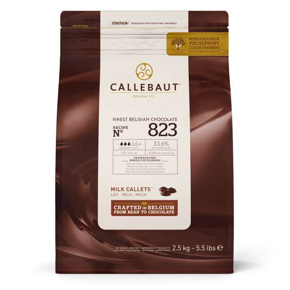 Czekolada mleczna 33,6% Callets 2,5 kg torba  | CALLEBAUT, 823-E4-U71