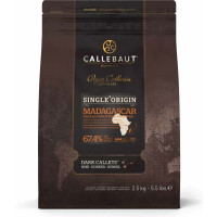 Kuwertura ciemna czekoladowa Madagascar 67,4% Callets 2,5 kg torba | CALLEBAUT, CHD-Q67MAD-E4-U70